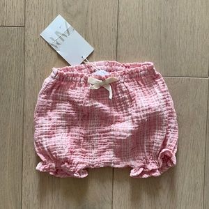 zara baby girl pink shorts 6-9mons